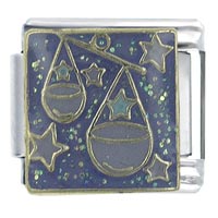 Italian Charms - purple libra x2 italian charm Image.