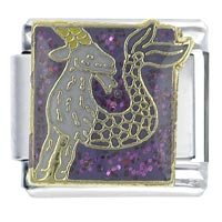 Italian Charms - capricorn x2 italian charm Image.