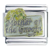 Italian Charms - wedding mother of the groom x2 italian charm Image.