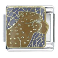 Italian Charms - cheetah x2 italian charm Image.