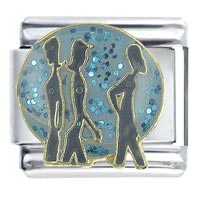 Italian Charms - girls night out silhouette x2 italian charm Image.
