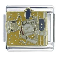 Italian Charms - chef at work x2 italian charm Image.