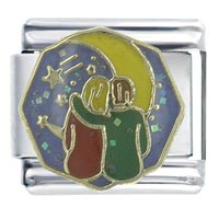 Italian Charms - couple watching the stars x2 italian charm Image.