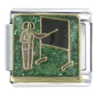 Italian Charms - lecturing professor x2 italian charm Image.