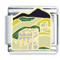 Italian Charms - the great wall of china x2 italian charm Image.