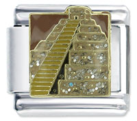 Italian Charms - aztec temple x2 italian charm Image.