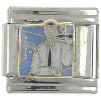 Italian Charms - waiter x2 italian charm Image.