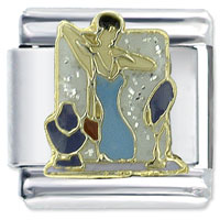 Italian Charms - trying on jewelry x2 italian charm Image.