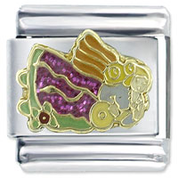 Italian Charms - flying angel purple x2 italian charm Image.