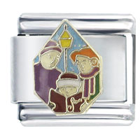 Italian Charms - carolers x2 italian charm Image.