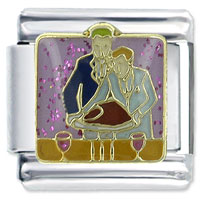 Italian Charms - holiday dinner x2 italian charm Image.