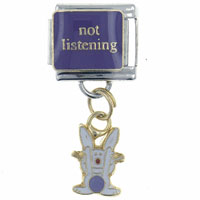 Italian Charms - it's happy bunny not listening licensed italian charm Image.