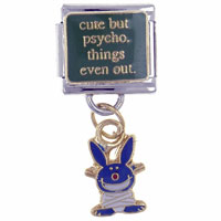 Italian Charms - it's happy bunny cute but psycho licensed italian charm Image.