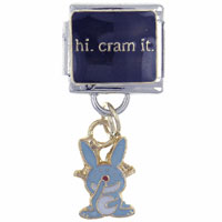 Italian Charms - it's happy bunny hi cram it licensed italian charm Image.