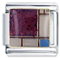 Italian Charms - mondrian's composition red yellow blue x2 italian charm Image.