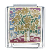 Italian Charms - flower bouquet x2 italian charm Image.