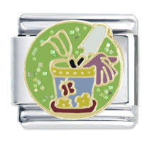 Italian Charms - gardening tools x2 italian charm Image.