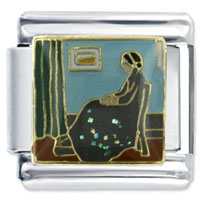 Italian Charms - whistler's mother x2 italian charm Image.