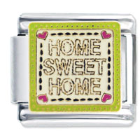 Italian Charms - home sweet home x2 italian charm Image.