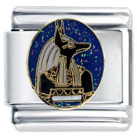 Italian Charms - egyptian anubis dog x2 italian charm Image.