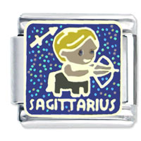 Italian Charms - baby sagittarius x2 italian charm Image.
