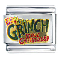 Italian Charms - how the grinch stole christmas licensed italian charm Image.