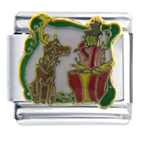 Italian Charms - grinch max with gifts licensed italian charm Image.