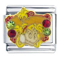 Italian Charms - grinch cindy christmas cz licensed italian charm Image.