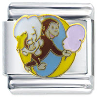 Italian Charms - curious george at fair licensed italian charm Image.