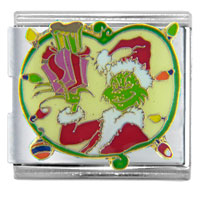 Italian Charms - mega grinch stealing gifts christmas licensed italian charm Image.