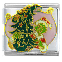 Italian Charms - grinch and christmas tree mega licensed italian charm Image.