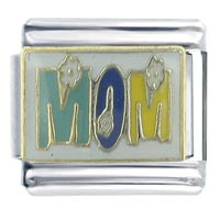 Italian Charms - flower power mom x2 italian charm Image.