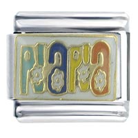 Italian Charms - flower power nana x2 italian charm Image.