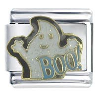 Italian Charms - ghost boo x2 italian charm Image.