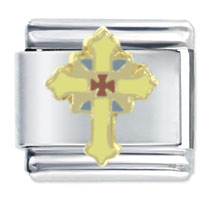 Italian Charms - ornate cross x2 italian charm Image.