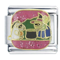 Italian Charms - witch and pug x2 italian charm Image.