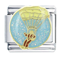 Italian Charms - parachuting x2 italian charm Image.