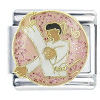 Italian Charms - karate x2 italian charm Image.