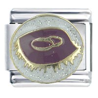 Italian Charms - wedding ring pillow x2 italian charm Image.