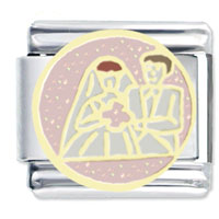Italian Charms - wedding matrimony x2 italian charm Image.
