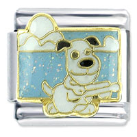 Italian Charms - guitar dog x2 italian charm Image.