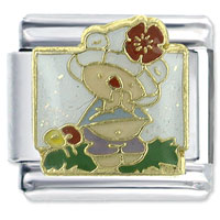 Italian Charms - flower baby x2 italian charm Image.