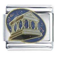 Italian Charms - greek parthenon x2 italian charm Image.