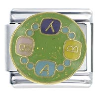 Italian Charms - baby teething ring x2 italian charm Image.