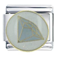 Italian Charms - shining crystal x2 italian charm Image.