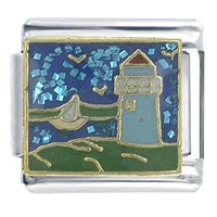Italian Charms - lighthouse beach x2 italian charm Image.