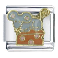 Italian Charms - mouse has the cheese x2 italian charm Image.