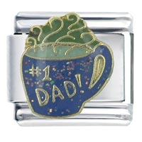 Italian Charms - #1 dad mug x2 italian charm Image.