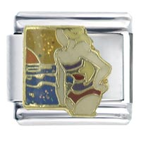 Italian Charms - watching the sunset x2 italian charm Image.