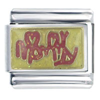 X2_V627Z_PG: heart my mommy x2 italian charm Image.